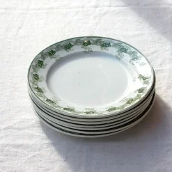 6 assiettes à dessert anciennes