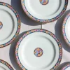 6 assiettes à dessert en porcelaine fleurie