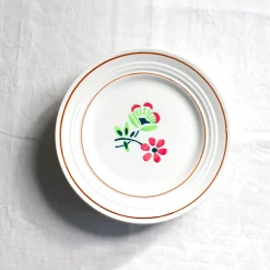 6 assiettes à dessert fleuries