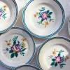 6 assiettes fleuries