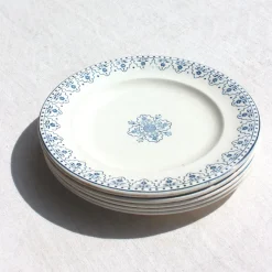 6 assiettes plates en terre de fer