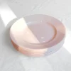 8 assiettes rose poudré