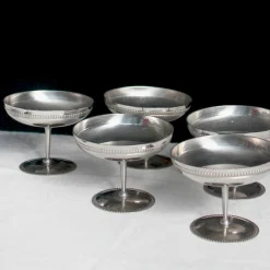 6 coupes à glace en métal inox