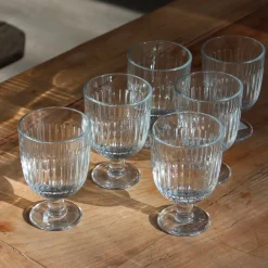 6 verres à pied bistrot