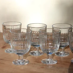 6 verres à pied bistrot