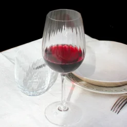 6 verres à vin au buvant ondulé
