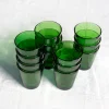 14 verres gobelets vert bouteille