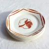Assiettes à l'oiseau art déco