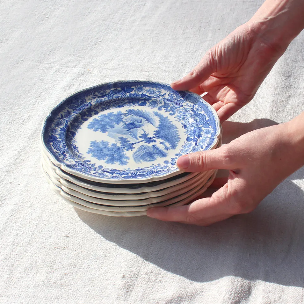 Assiettes au décor bleu Burgenland