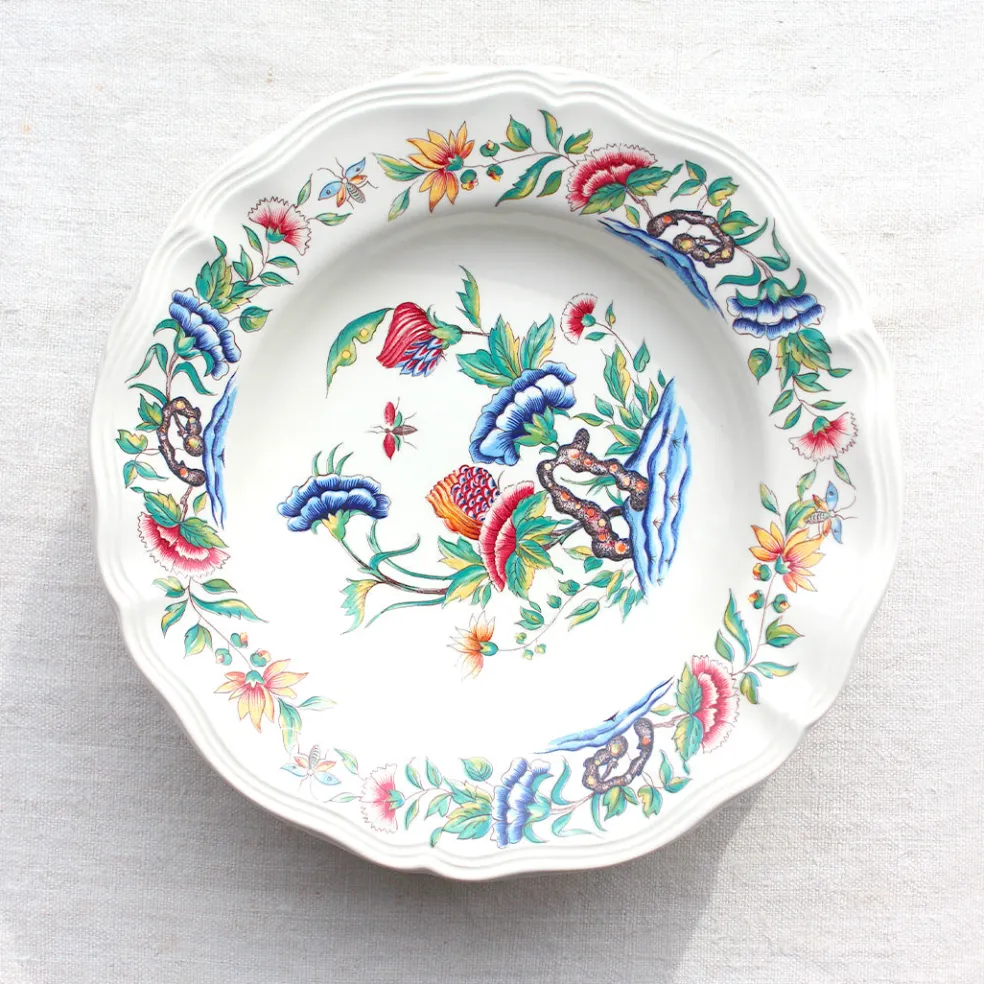 Assiettes au décor style Rouen