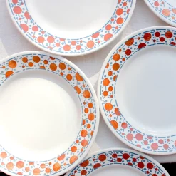 Assiettes en faïence art déco