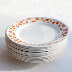 Assiettes en faïence art déco