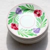 Assiettes en faïence fleurie