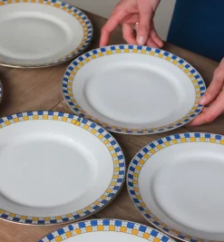 Assiettes en porcelaine art déco vintage