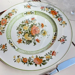 Assiettes fleuries 