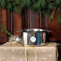 Batterie de trois casseroles en inox 18/10 avec manche amovible