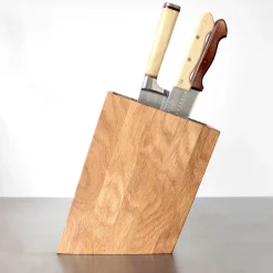 Bloc à couteaux universel en bois de chêne