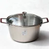 Casserole faitout en inox 18/10 brossé