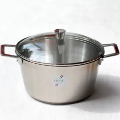 Casserole faitout en inox 18/10 brossé