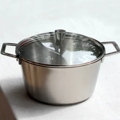 Casserole faitout en inox 18/10 brossé