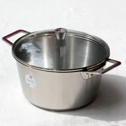 Casserole faitout en inox 18/10 brossé