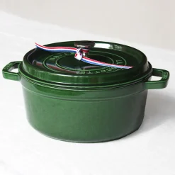 Cocotte ronde en fonte colorée