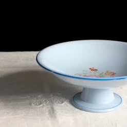 Compotier en faïence bleu clair