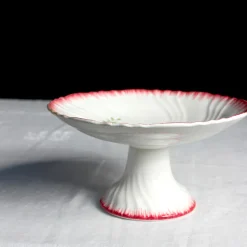 Compotier fleuris aux bords peignés