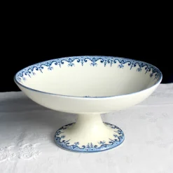 Compotiers style Rouen à la délicate frise bleue