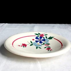 Coupe en faïence fleurie