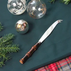 Couteau à fromage design avec manche en bambou