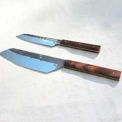 Couteaux de cuisine manche en bois de noyer