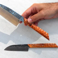 Couteaux de cuisine manche en if texturé