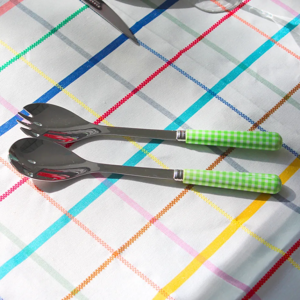 Couverts à salade colorés