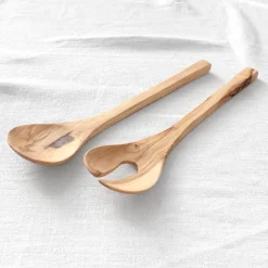Couverts à salade en bois d’olivier
