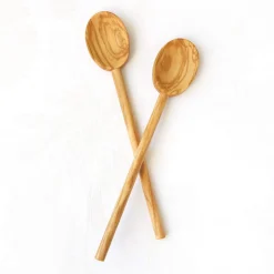 Cuillère de cuisine artisanale en bois d’olivier