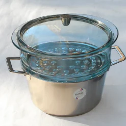 Cuiseur vapeur en verre et inox