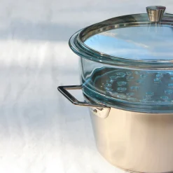 Cuiseur vapeur en verre et inox
