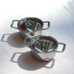 Duo de petites casseroles en inox 18/10