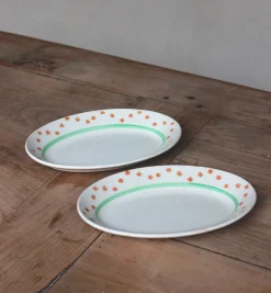 Duo de raviers en faïence