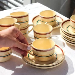 Ensemble de 9 tasses à café de Gien