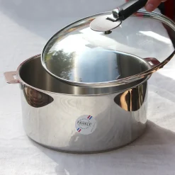 Faitout en inox 18/10 avec manche amovible