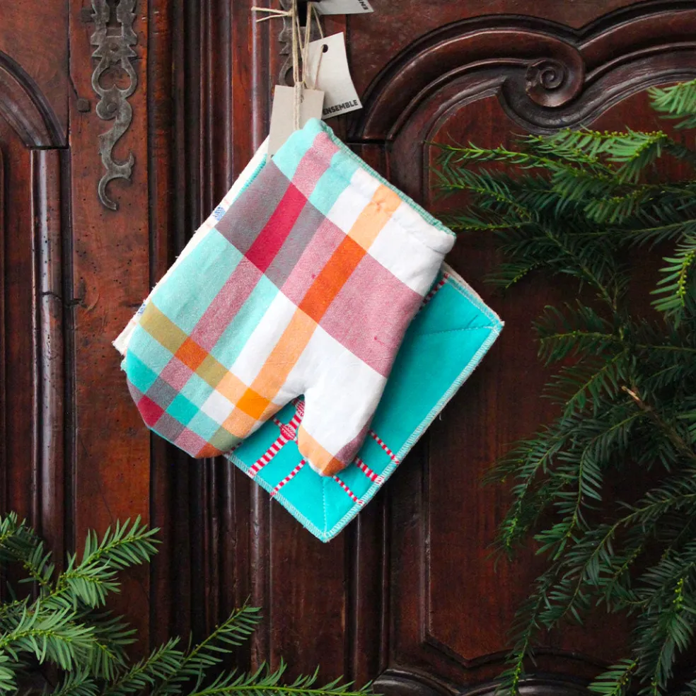 Gant de cuisine coloré upcyclé