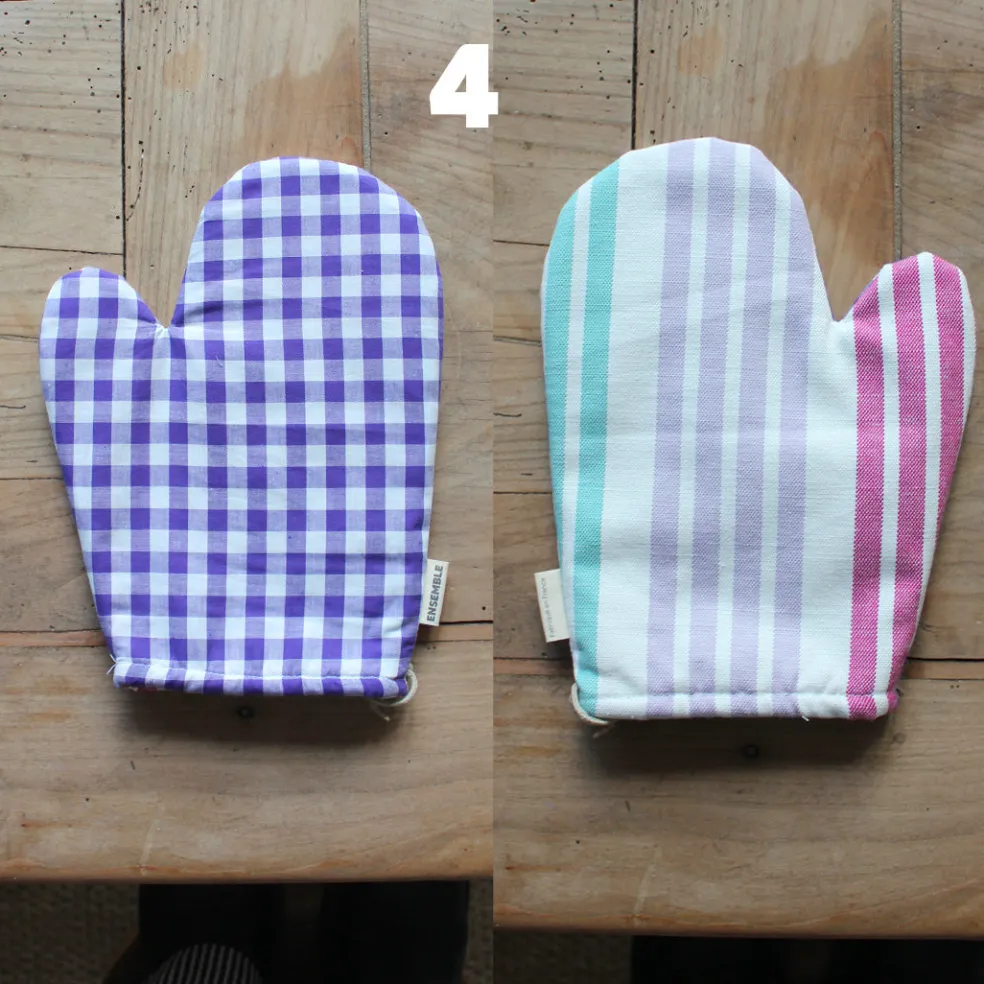 Gant de cuisine coloré upcyclé