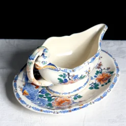 Grande saucière aux coq et pivoines de Gien