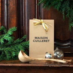 Louche en bois d'olivier verni