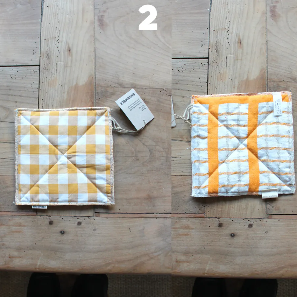 Manique de cuisine colorée upcyclée