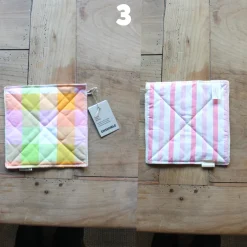 Manique de cuisine colorée upcyclée