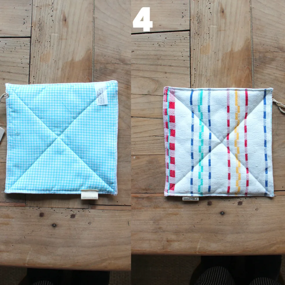 Manique de cuisine colorée upcyclée