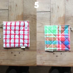 Manique de cuisine colorée upcyclée